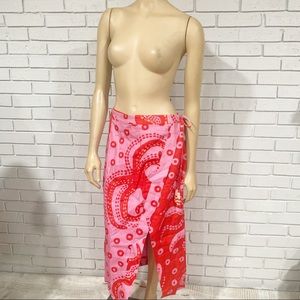 Farm Rio Women’s Octocool octopus Wrap Skirt size M NWT